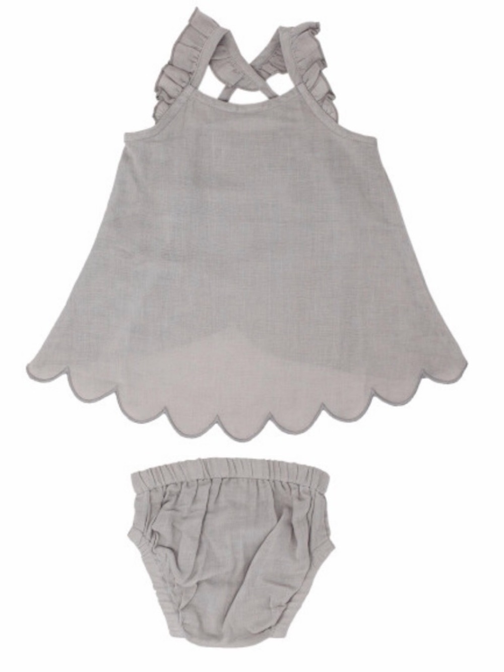 L'ovedbaby Organic Muslin Tunic Top & Bloomers Set - Cloud